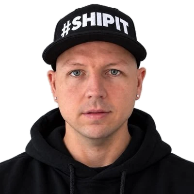 Tyler Tamboline in a black #SHIPIT cap